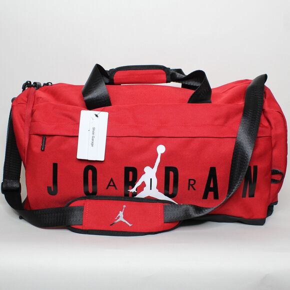 Nike Air Jordan Jumpman Sport Duffel Bag Gym Red Shoe Garage Size M 60L New - Picture 6 of 7
